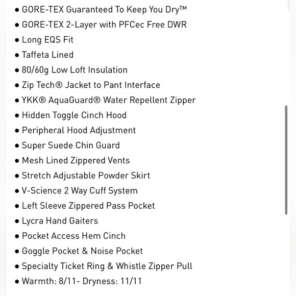 Volcom Eva Insulated Gore-Tex Jacket Size Medium NWT - Picture 6 of 17